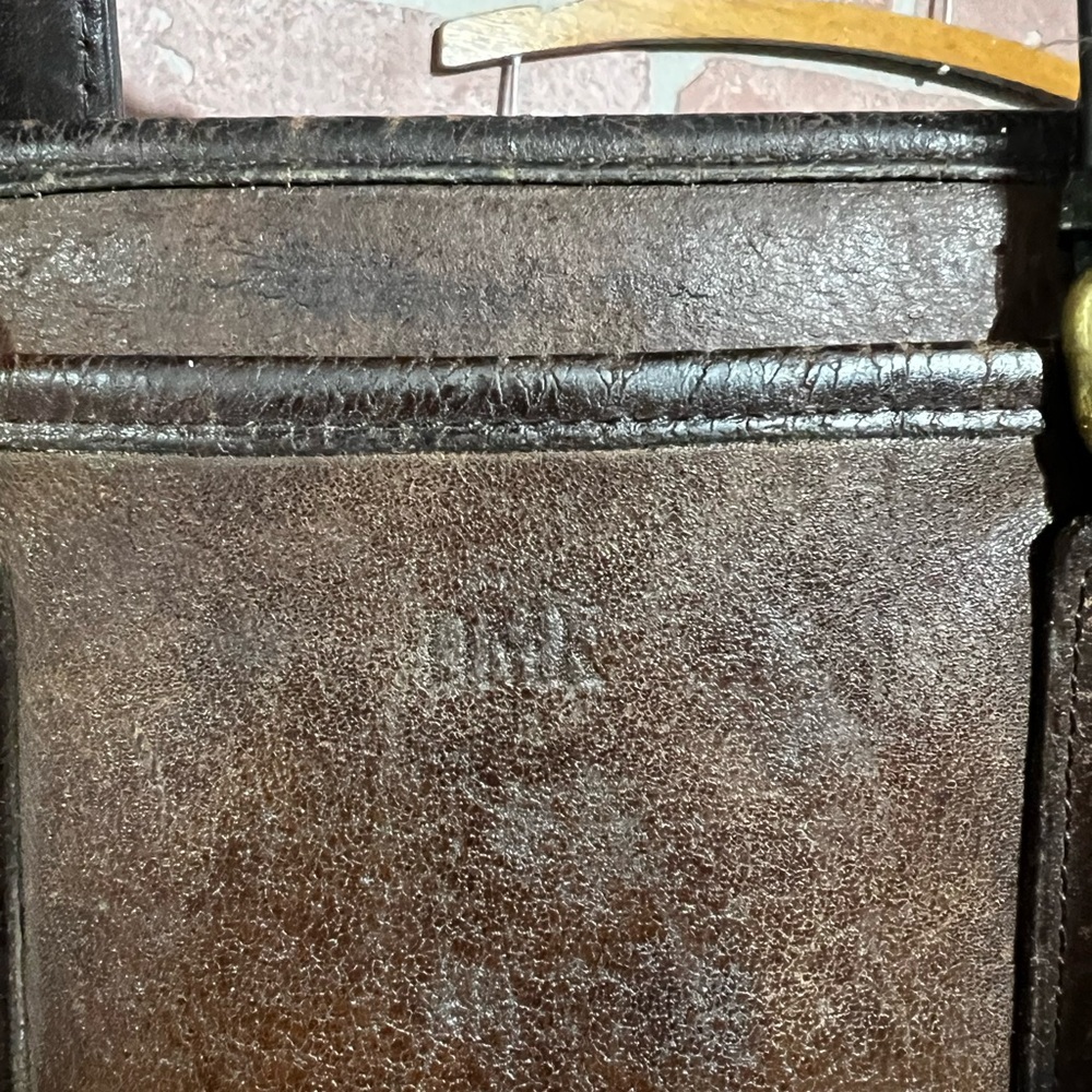 Coach Brown Leather #5296 Briefcase Messenger Bag Laptop Carry Case FAIR - Picture 4 of 12